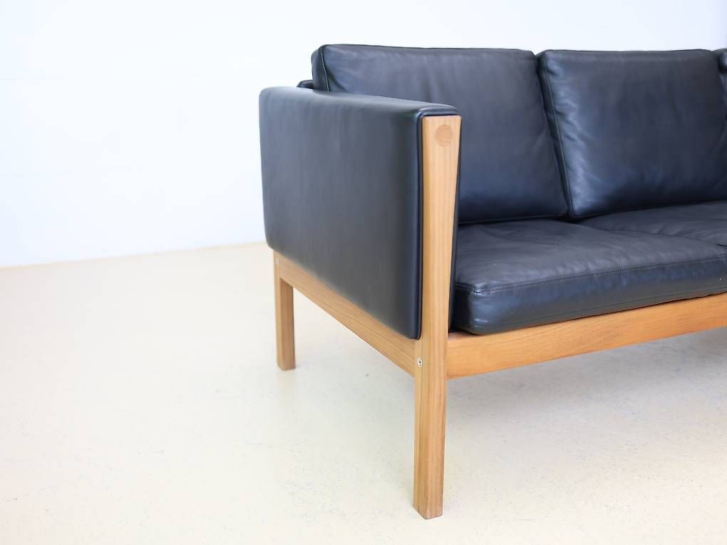 Hans J. Wegner Divani: Hans J. Wegner CH163 Sofa von Carl Hansen | Eiche & Leder – Usato da Meinisberg venduto da atelier_TILIJA 4