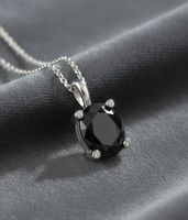 Silber 925 Onyx Zirkonia Anhänger - Neu