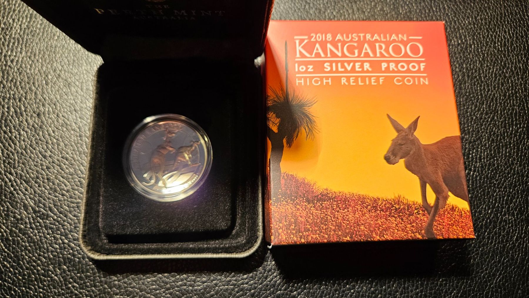 Tutti le monete: 2018 Australian Kangaroo 1oz Silver Proof High Relief Coin – Usato da Frick venduto da A-W