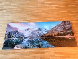 Wandbild Bergsee Motiv 125x50