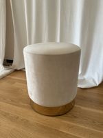 Pouf Hocker in cremebeige