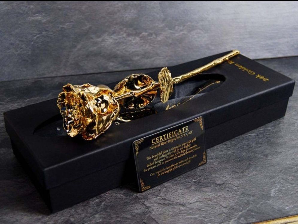 24k Vergoldete Rose Mit Geschenkbox - Ewige Rose Valentinstag Geschenk
