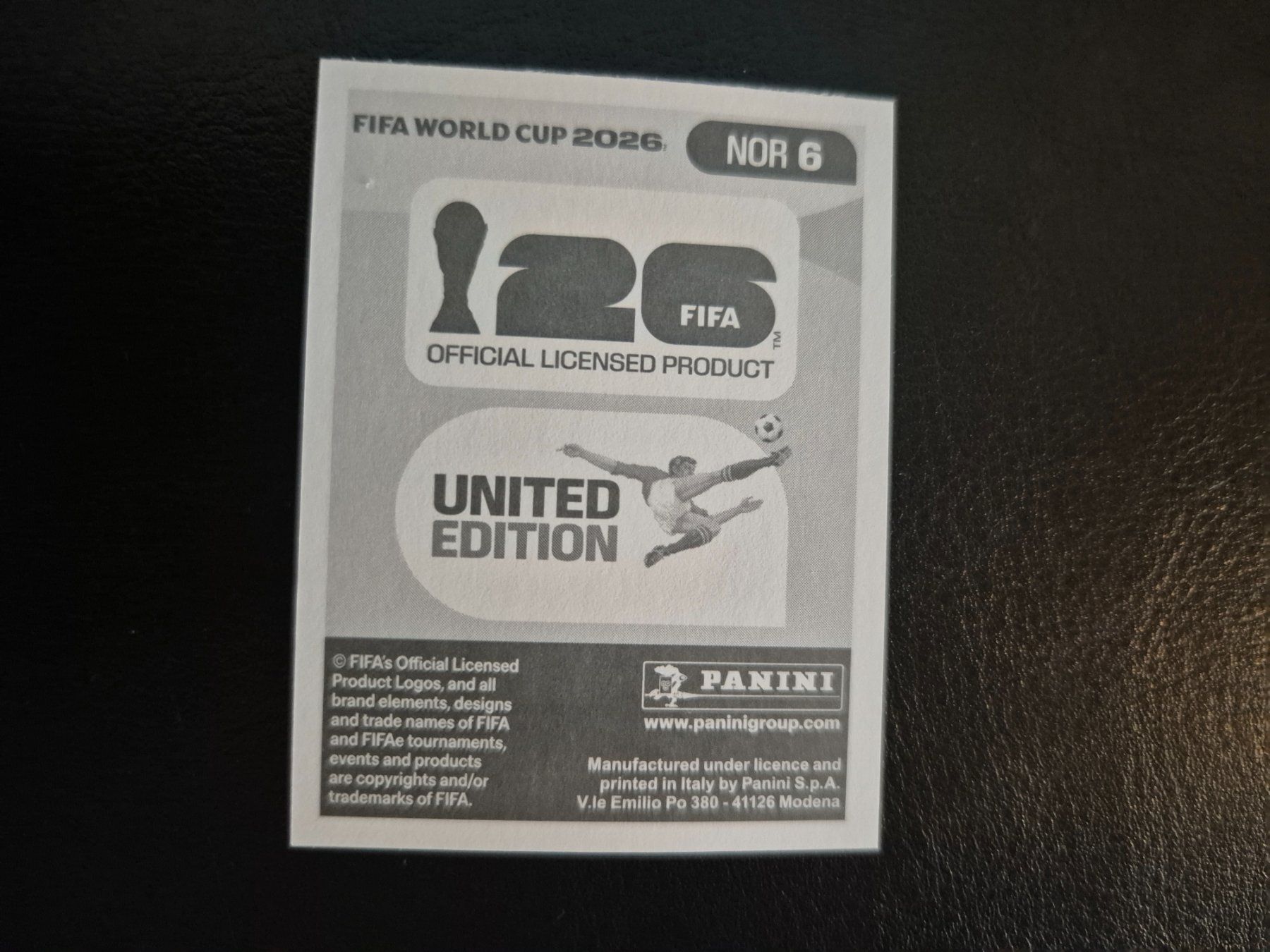 Panini Carte collezionabili: Panini WM 26 NOR 6 – Nuovo (secondo la descrizione) da Rorschacherberg venduto da AJ3108 1