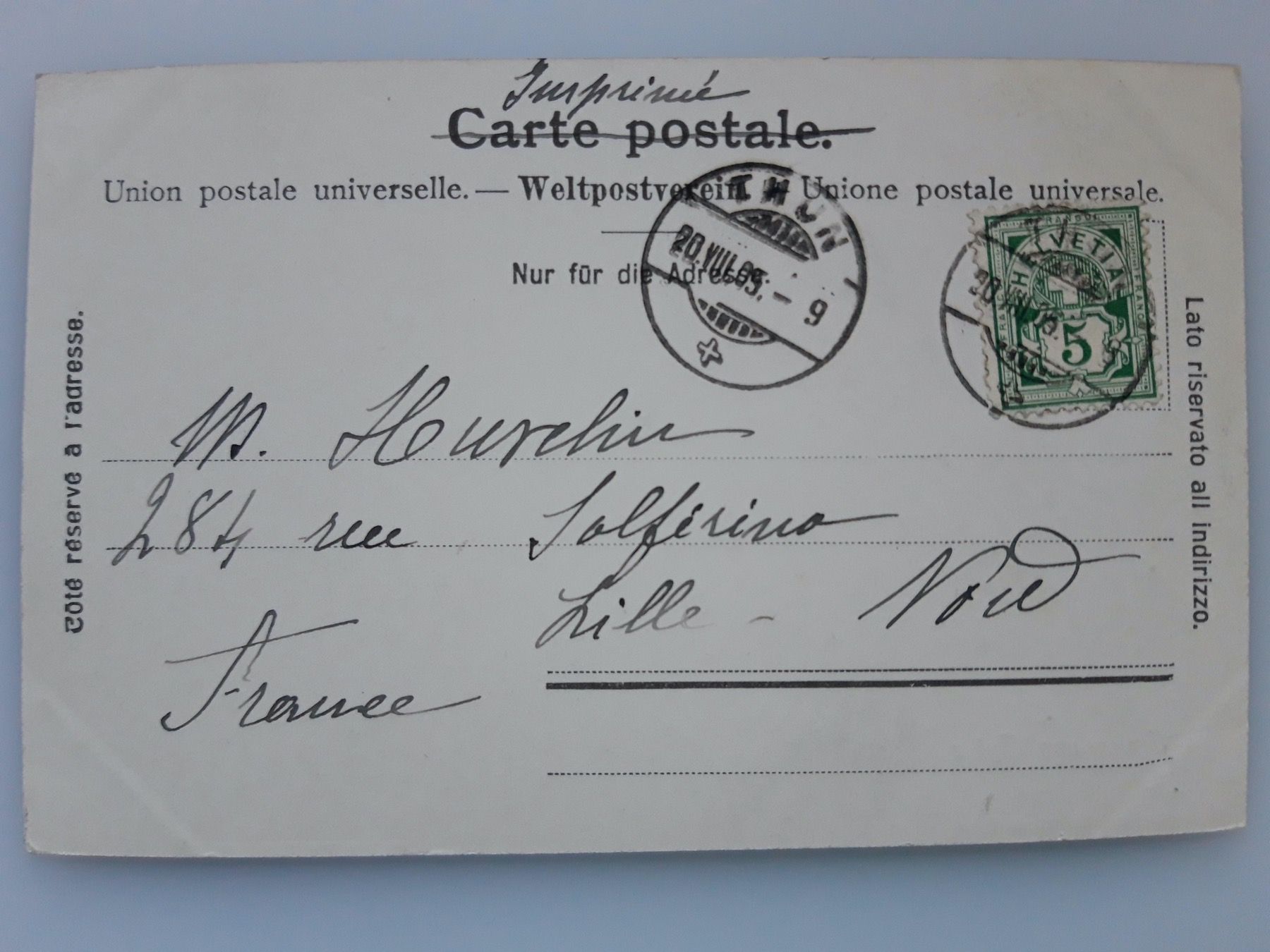 Cartoline postali: Gruss aus Spiez 1905 – Usato da Sargans venduto da nicsam1815 1