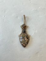 Ancien pendentif en argent 925, marque Sanjen avec pierres