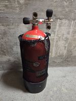 Tauchflasche 12 Liter Stahl kurz Doppelventil mit Prüfung