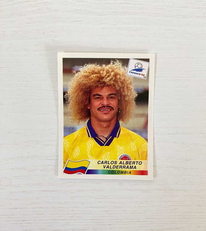 Carlos Alberto Valderrama Panini WM France 1998 Sticker Kaufen auf