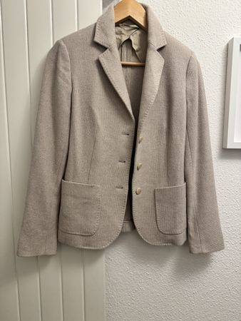 Max Mara Blazer beige Wolle Grösse 36 in gutem Zustand