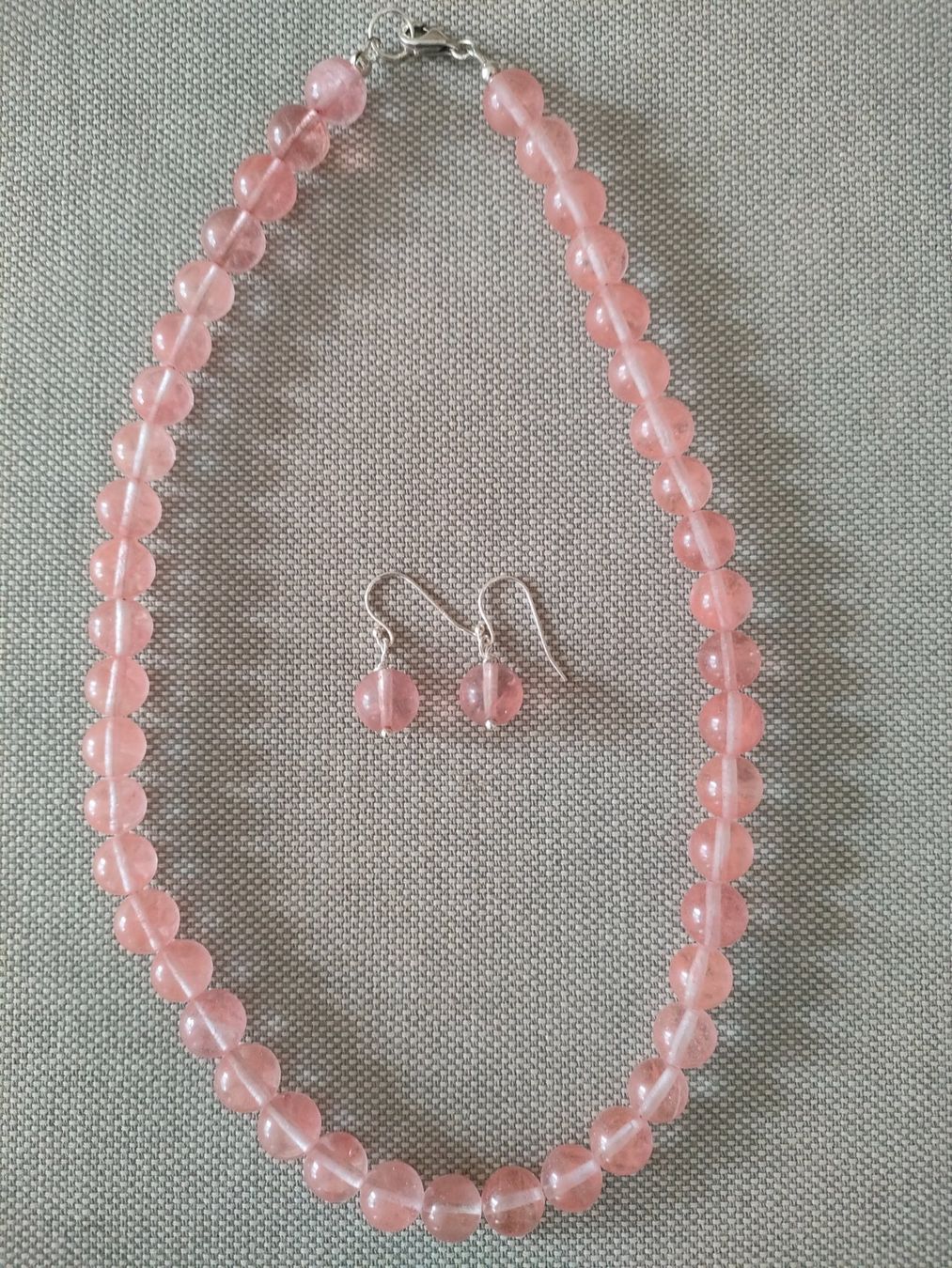 Catenine: Erdbeerquarz Kette mit Ohrhänger – Nuovo e nell'imballaggio originale da Bern venduto da Lidia.5 1