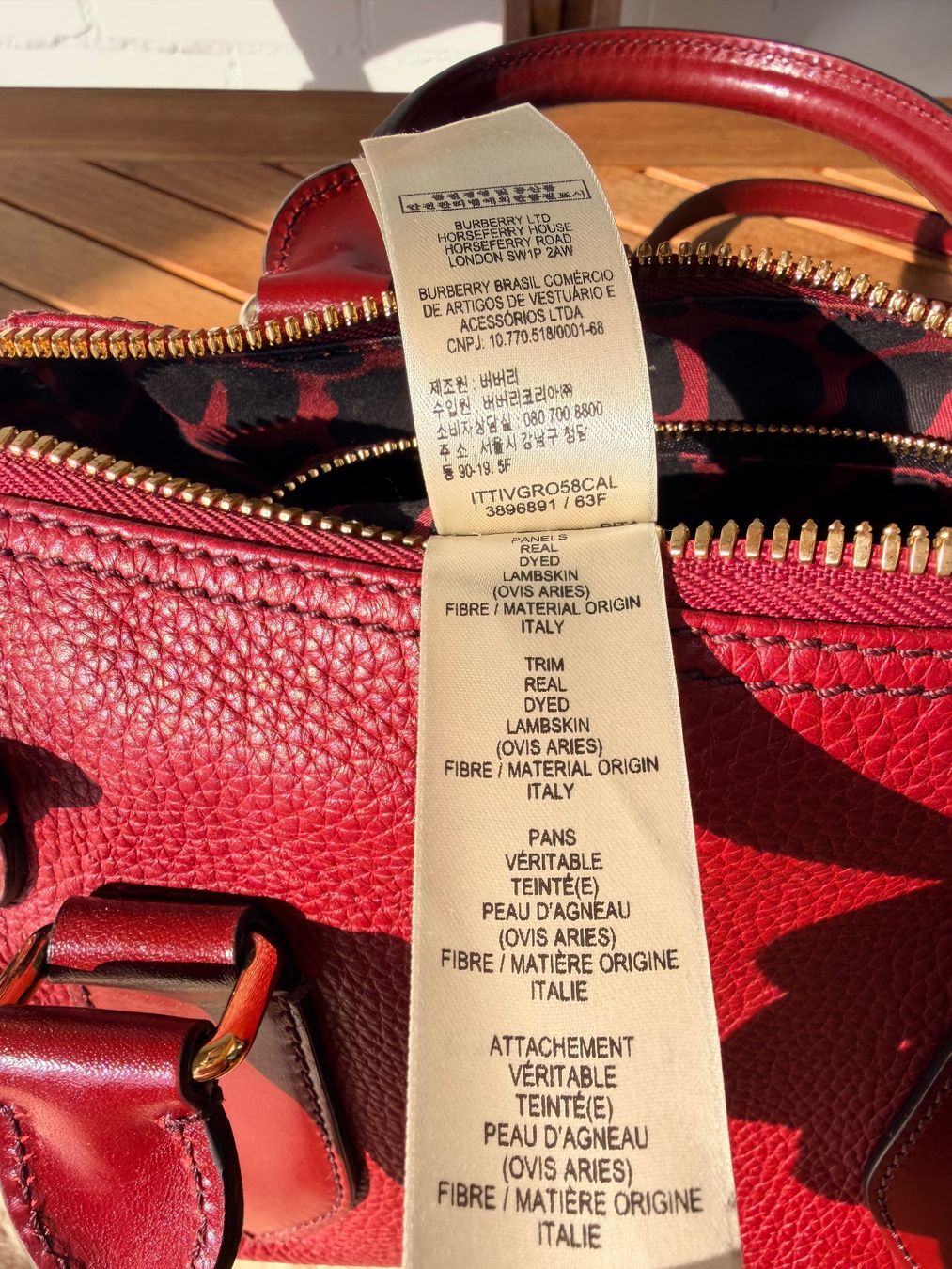 Burberry Borse da donna: Burberry Handtasche Leder in Rot – Nuovo (secondo la descrizione) da Brütten venduto da Rod816 8