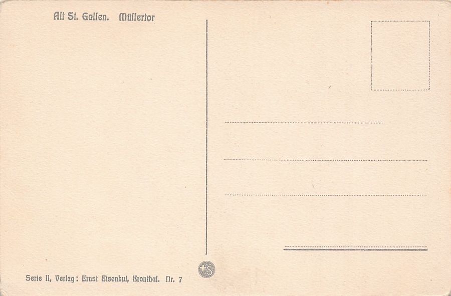 Cartoline postali: Alt St. Gallen, Müllertor, um 1910 – Usato da Frauenfeld venduto da POML 1