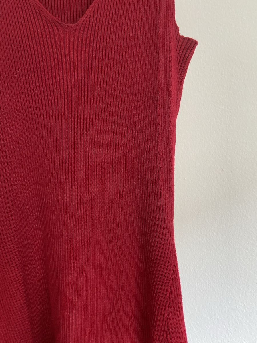 Mango Vestiti: Weinrotes Strickkleid von Mango XS/S – Usato da Zürich venduto da cas_x6pw 1