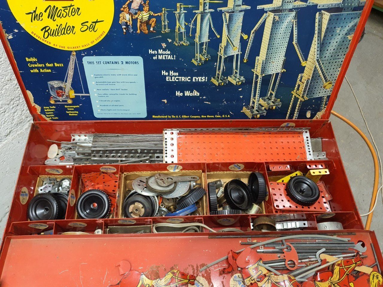Meccano Kit di costruzioni: AC Gilbert Erector Set No. 12 1/2 MYSTERIOUS WALKING GIANT – Usato da Basel venduto da Rolibus 1