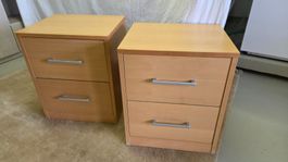 Nachttisch 2er Set Buche Optik