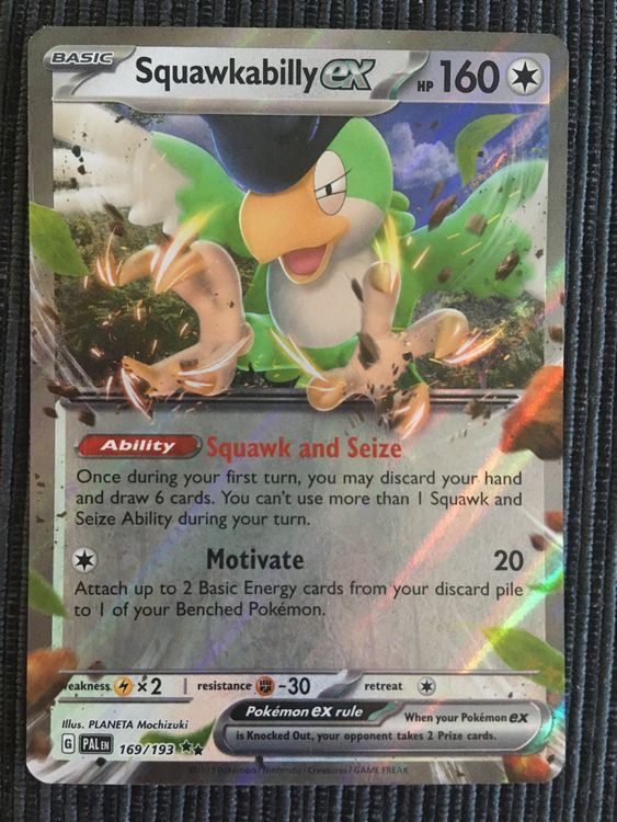 Pokemon Paldea Evolved Squawkabilly EX Art Rare ENG (Neu (gemäss ...