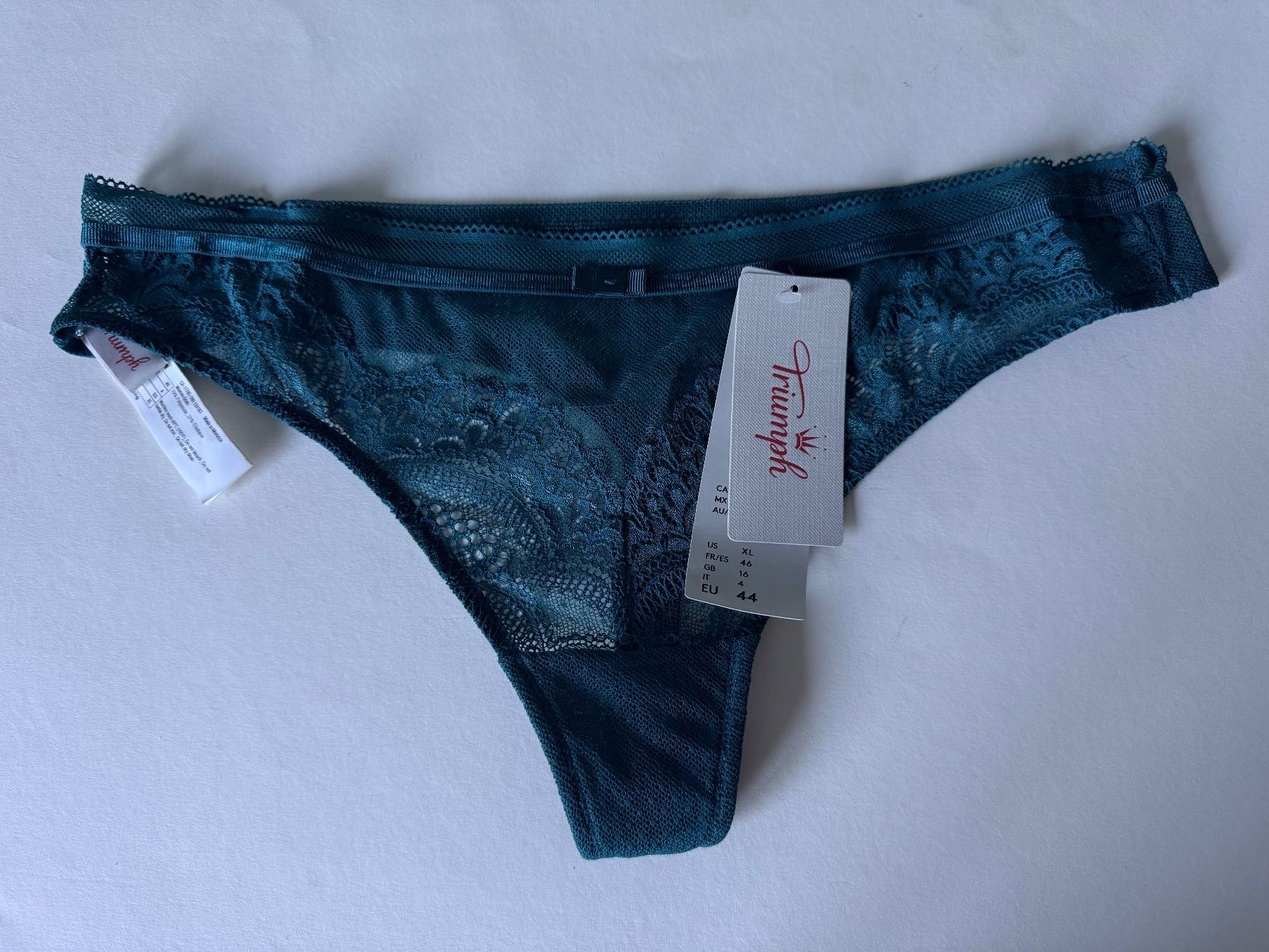 Triumph Altra biancheria intima: TRIUMPH, String BEAUTY-FULL Darling, Grösse 44, Dunkelgrün – Nuovo e nell'imballaggio originale da Rudolfstetten venduto da gst_g7xl