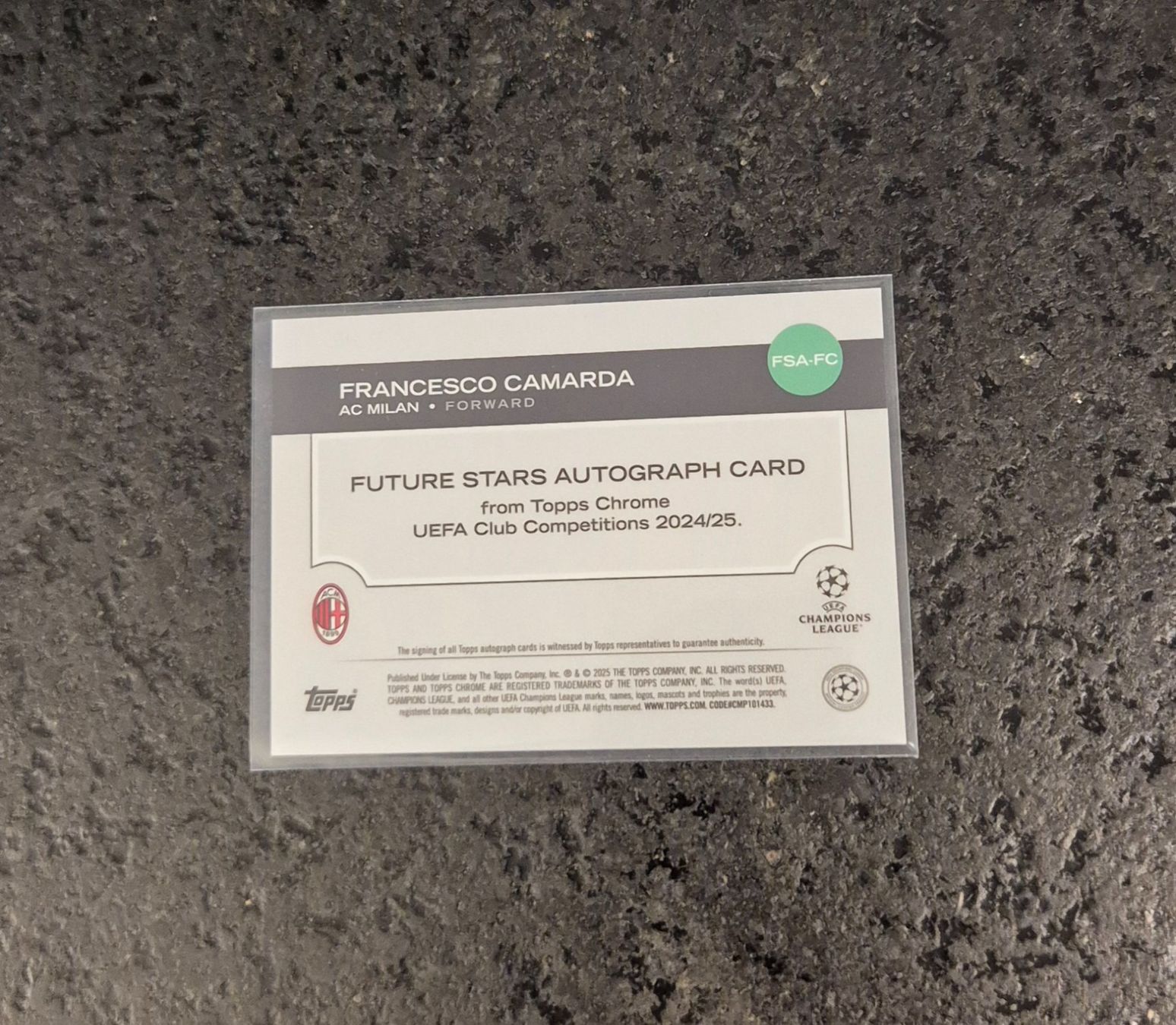 Topps Carte collezionabili: Francesco Camarda Autogramm - AC Milan - Topps – Nuovo (secondo la descrizione) da Burg AG venduto da Danoe 1