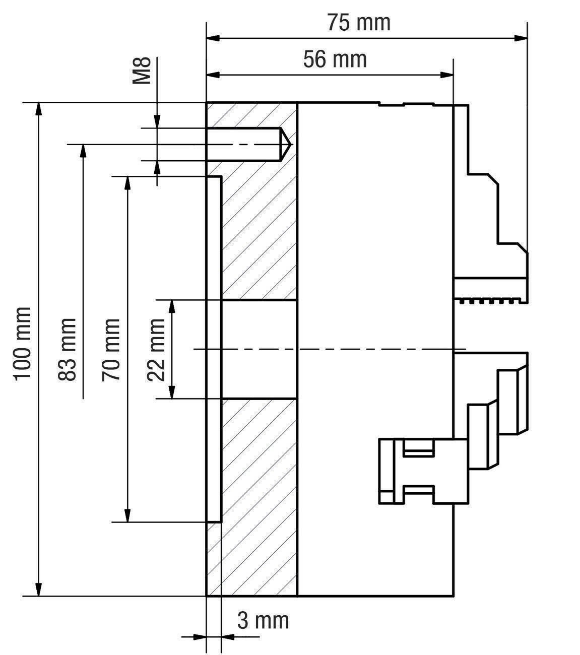 Attrezzi per industria metallurgica: WABECO 3 Backenfutter 100 mm 10711 – Nuovo e nell'imballaggio originale da Bottighofen venduto da zaap 1