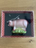 Glas-Weihnachtsornament – Schwein / Glücksschwein – AM-Desig