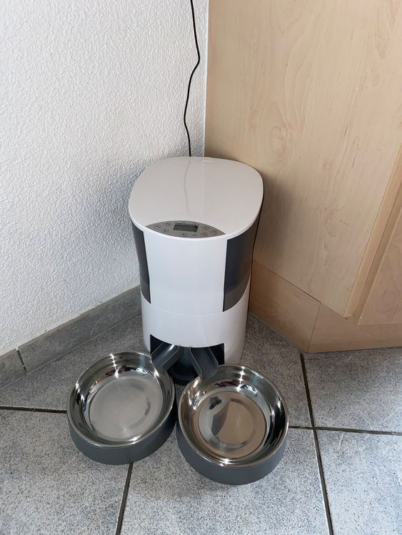 2-in-1 Katzen Futterautomat & Wasserspender - Automatischer Futternapf Mit Trinkbrunnen
