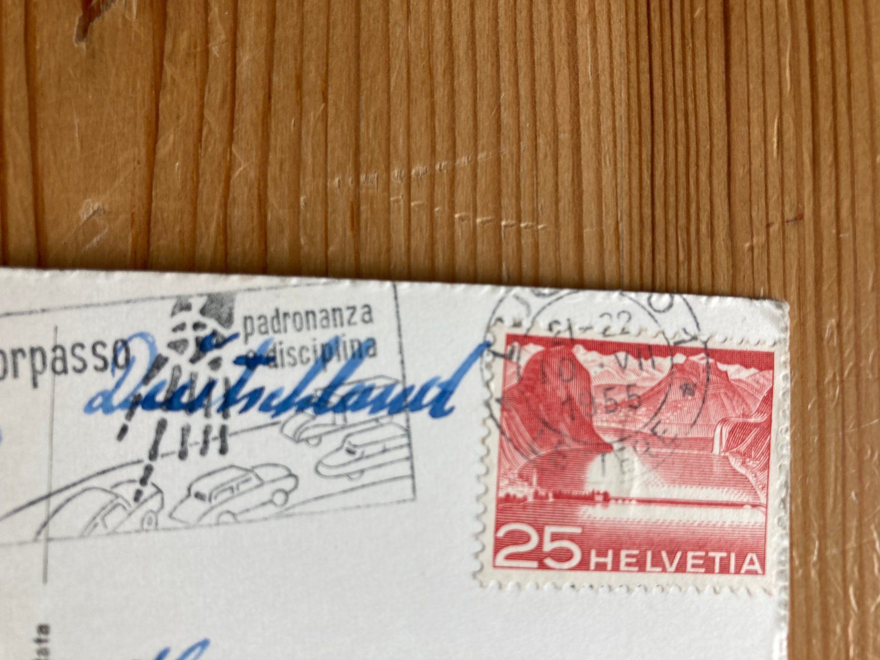 Cartoline postali: Lugano-Paradiso - AK 1955 – Usato da Oberuzwil venduto da Henri09 1