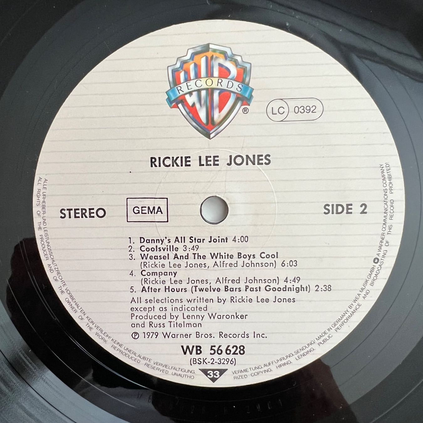 Dischi in vinile: Rickie Lee Jones - Same / 1. D-Press. 1979 – Usato da Gais venduto da soundcave57 2