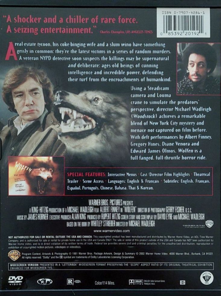 Tutti i DVDs: Wolfen (1981) - Vergriffen - US Edition – Usato da Arbon venduto da mick1968 1