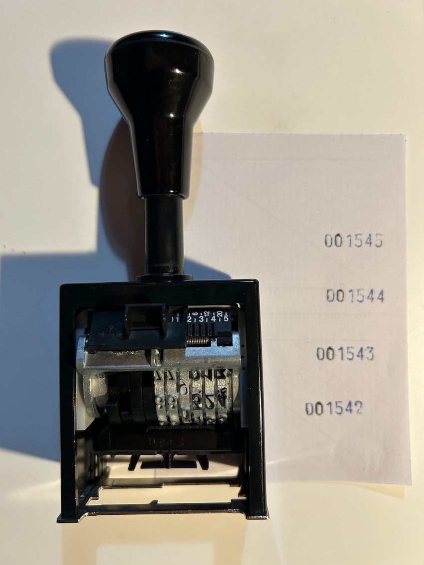 Timbri: Reiner B6K Numeroteur, 6-stellig, schwarz – Usato da Steinmaur venduto da Hummer77 3