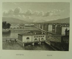 GENF, GENÈVE, AQUATINTA 1865
