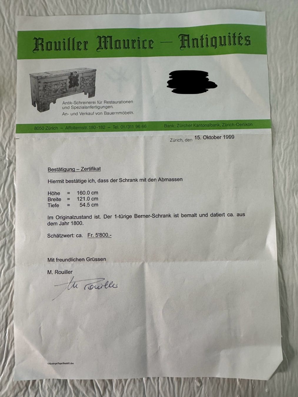 Armadi: Antiker Berner Schrank (19 Jht) – Usato da Staad SG venduto da der_farang 2