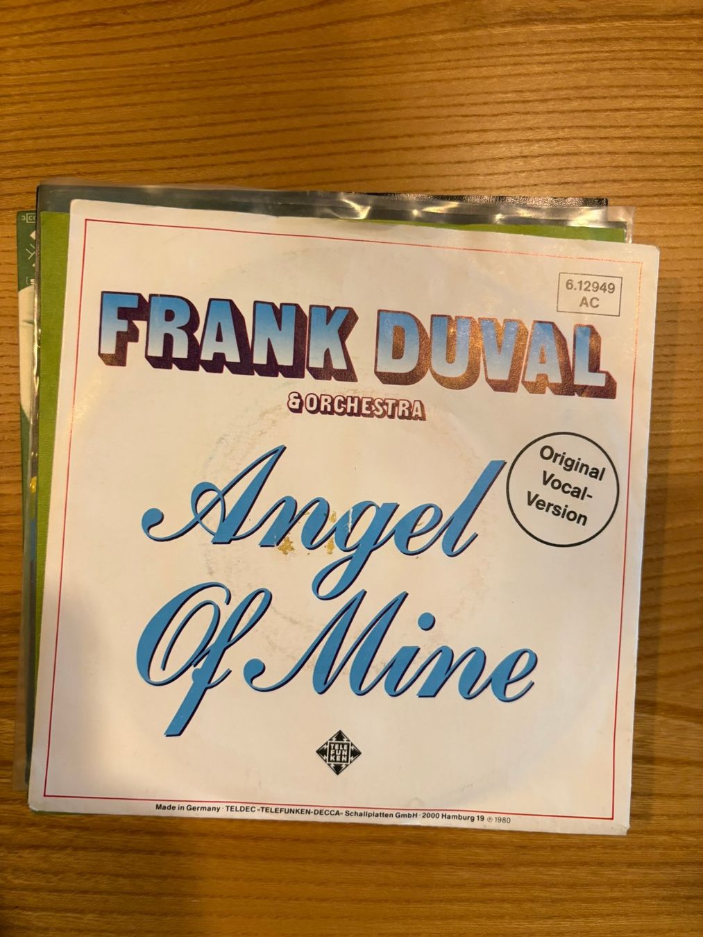 Dischi in vinile: Frank Duval - Angel Of Mine – Usato da Zofingen venduto da Bigron
