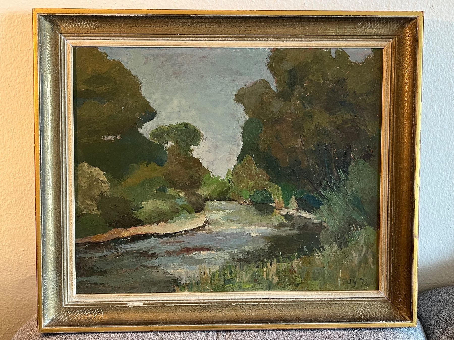 Dipinti: JS 1972 Landschaftbild Original Gemälde – Usato da Basel venduto da PAUL_ART