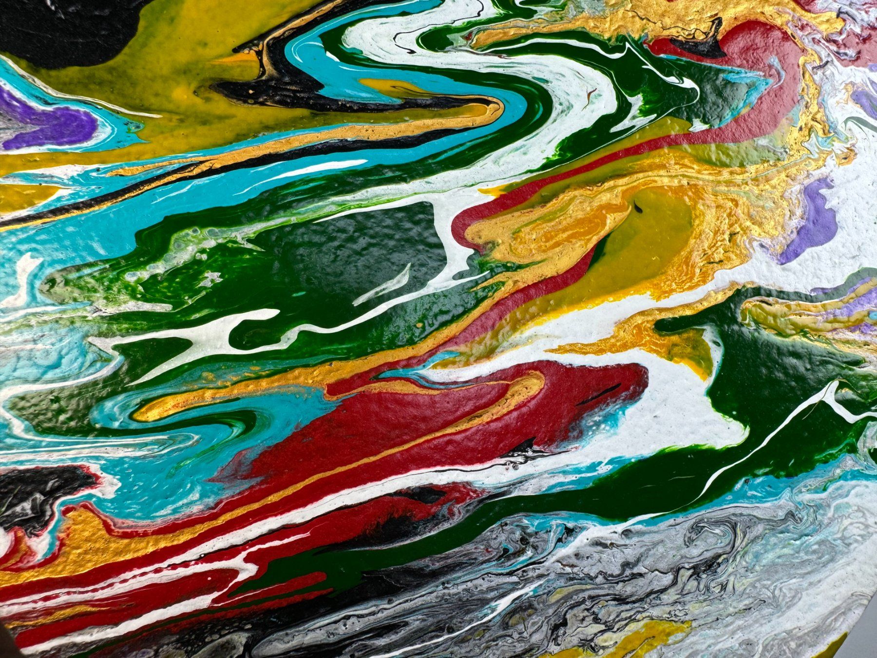 Dipinti: Acryl-Flüssigmalerei, Herzform – Usato da Schlieren venduto da MayaSheng1983 1