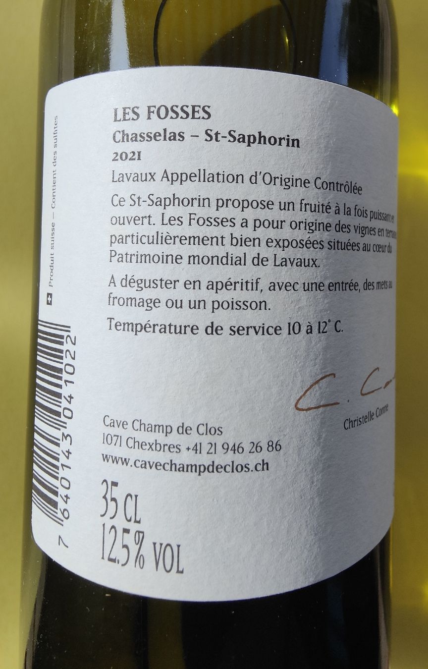 Wein: Les Fosses 2021 35cl – Neu und originalverpackt aus chur von Hmars 1