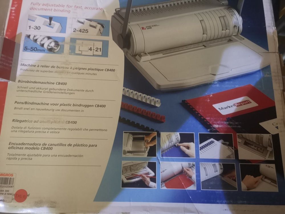 Bindemaschine Bindegerät Rexel CB400 für A4 Manuel Kaufen auf Ricardo