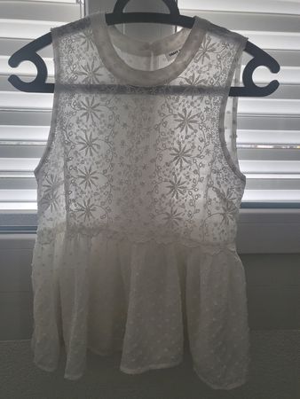 Top dentelle blanc cassé - taille S Tally Weijl