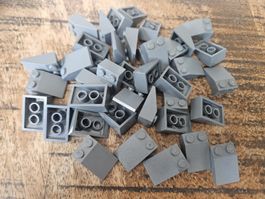 lego 3298 lot de 40 pièces Dark Bluish Gray Slope 33 3 x 2