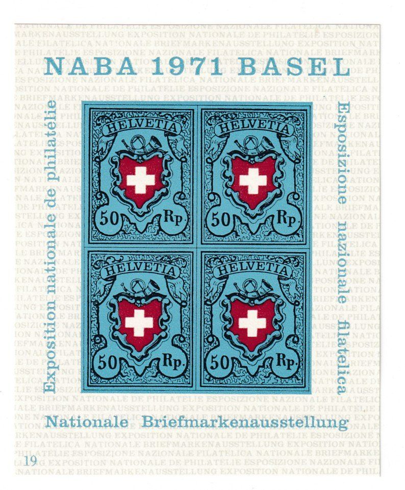 Tutti i francobolli: Sonderblock 1971  ungestempelt – Usato da Neuchâtel venduto da karlpierrino