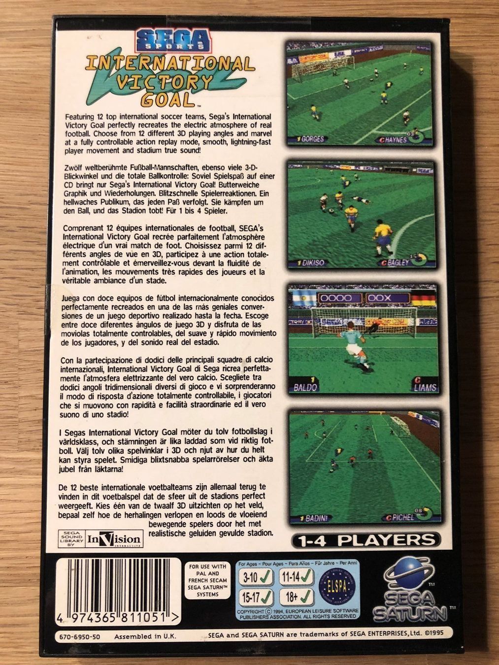 Sega Giochi: International Victory Goal Sega Saturn – Usato da Kestenholz venduto da Inna09 1