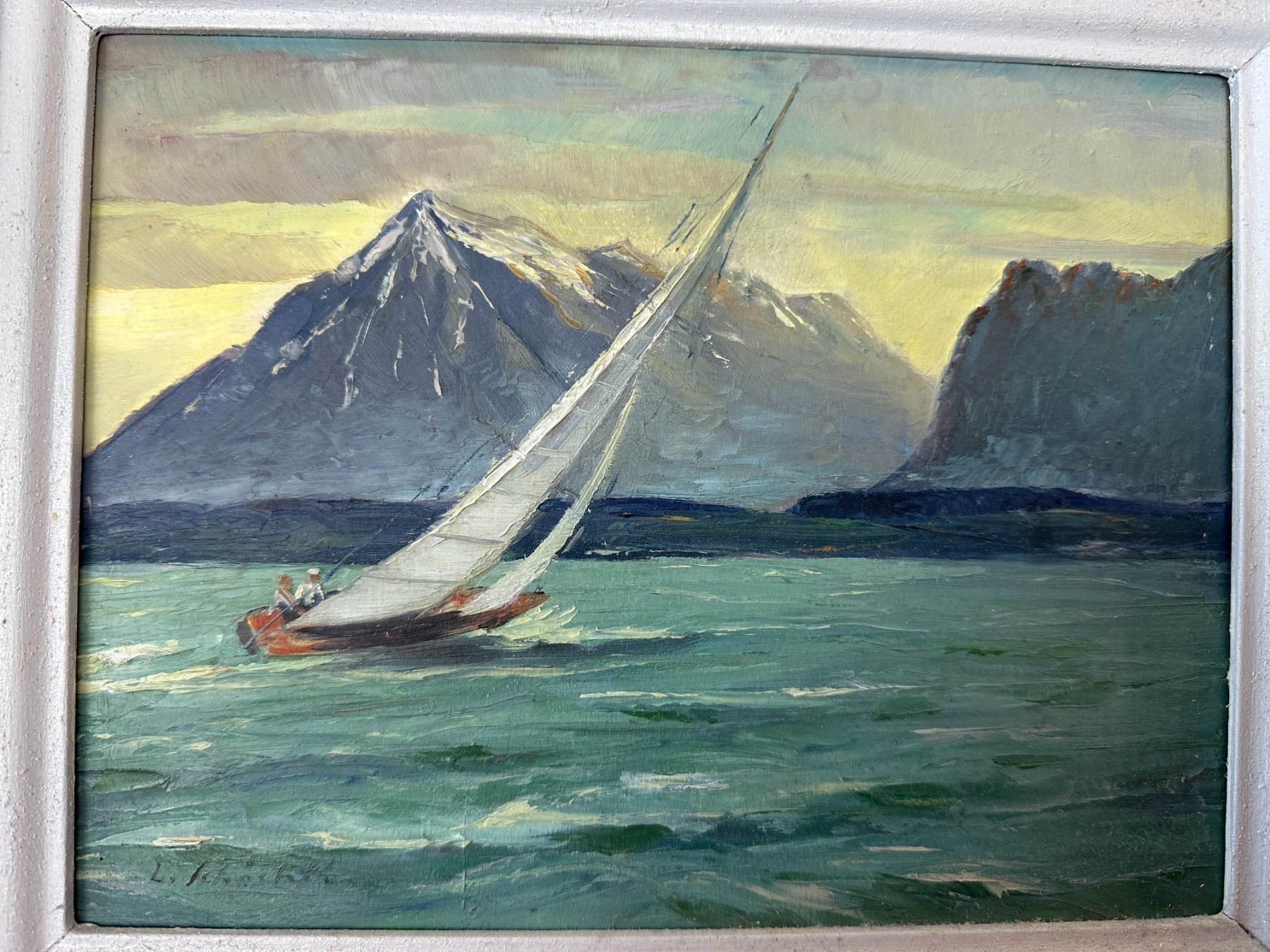 Dipinti: Impressionistisches Ölbild Genfer See Sig. "Schöchlin" – Usato da arlesheim venduto da Art.en1
