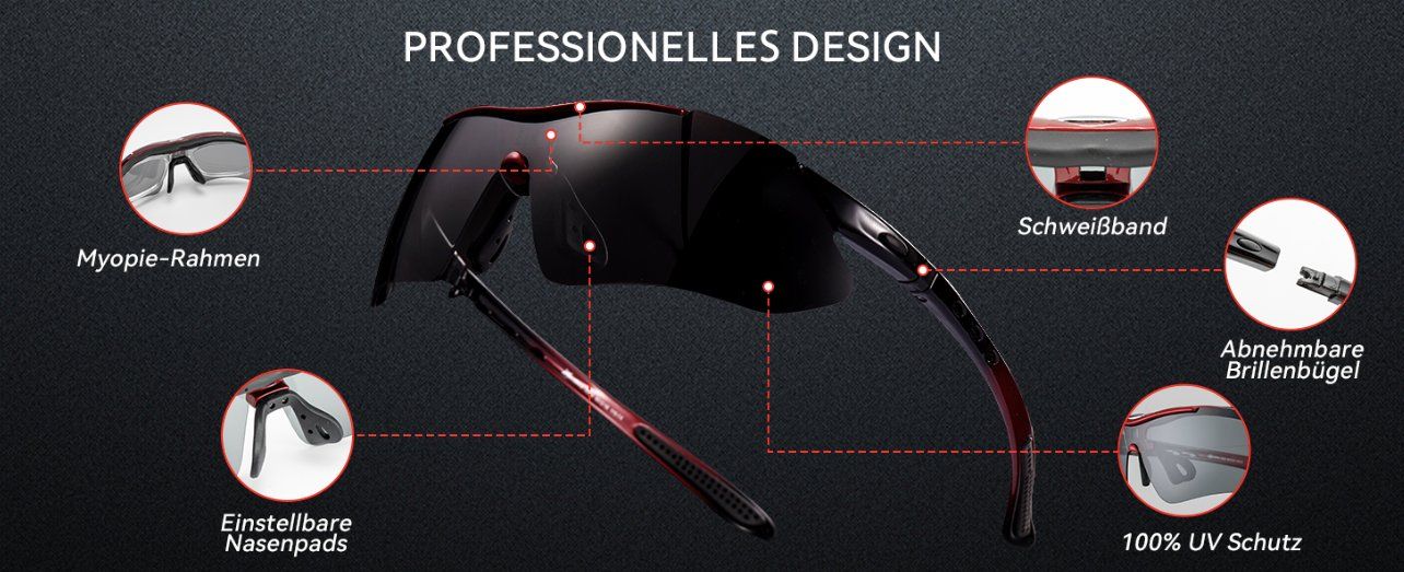 Occhiali & Lenti: Polarisierte Sonnenbrille mit 5 Wechselgläser – Nuovo e nell'imballaggio originale da Châtelaine venduto da topshop.switzerland 3