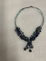 Halskette Lapislazuli blau, edel, trendig für den Sommer