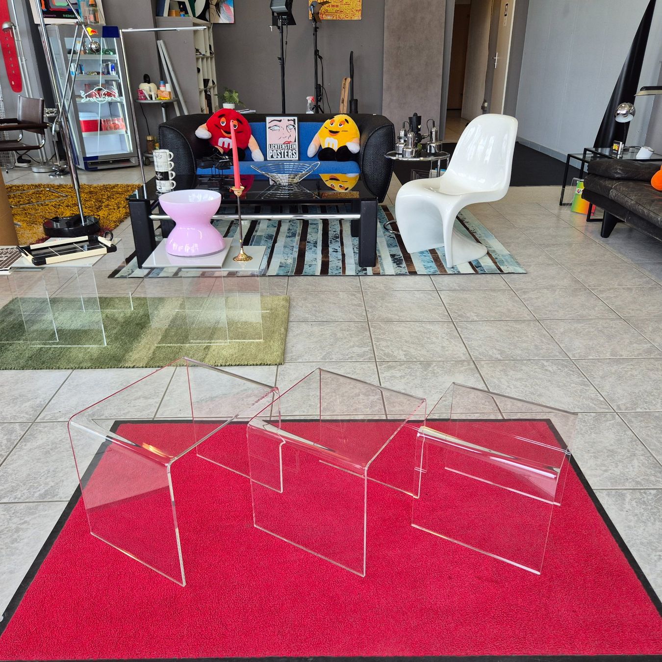 Tische: 3er Set 1980 Plexiglas Acryl Coffee-Table Beistelltisch – Gebraucht aus Nottwil von Wondewa-Shop 8
