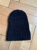 Strickkappe dunkelblau gross