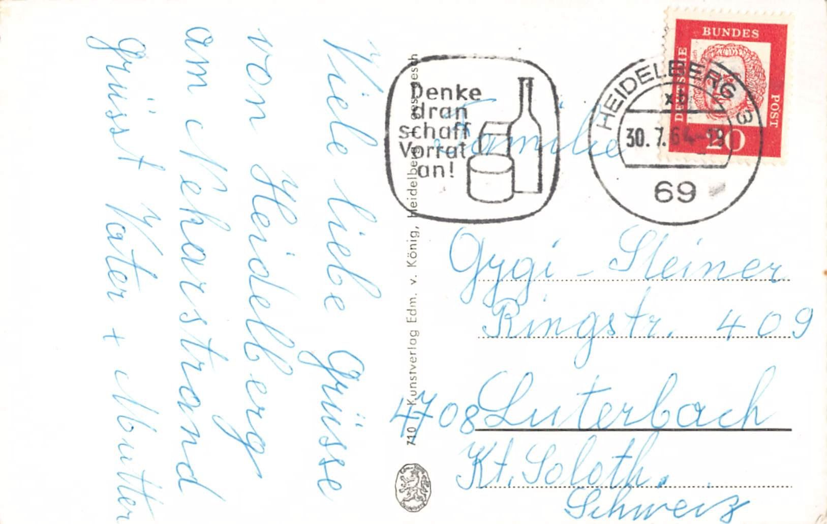 Cartoline postali: Gruss vom NECKARTAL - 11 Ortsansichten – Usato da Winterthur venduto da SchatzchischtliWinti 1