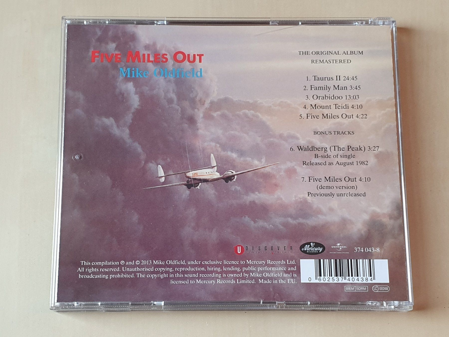 CD: Mike Oldfield Five Miles Out – Usato da Stansstad venduto da collectorsshop 1