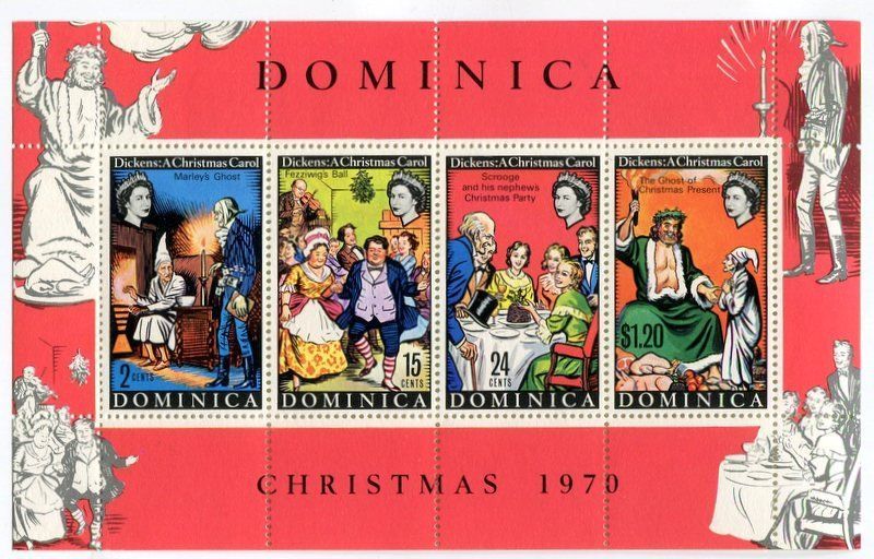 Tutti i francobolli: Block "Charles Dickens". Dominica – Nuovo e nell'imballaggio originale da Basel venduto da Butsch5