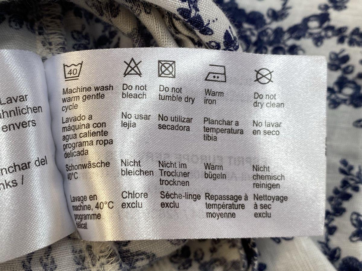 Esprit Camicette: Esprit Top, Leinen, 38, blau-weiss Blumenmuster – Nuovo (secondo la descrizione) da Buochs venduto da H16 8