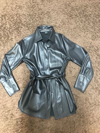 Kunstlederhemd /Jacke Gr M schwarz
