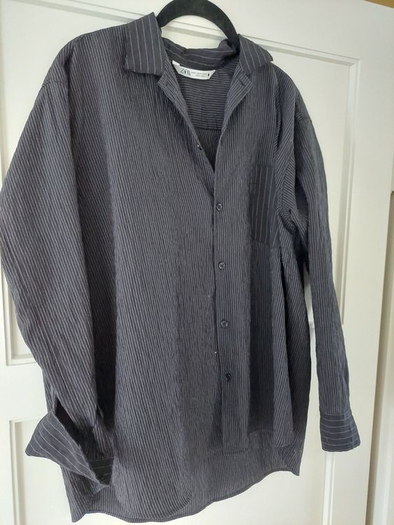 Waffle Oversize Bluse - Schwarz main image 0